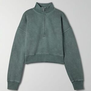 Aritzia Wilfred Free Fleece 1/2 Zip Sweatshirt